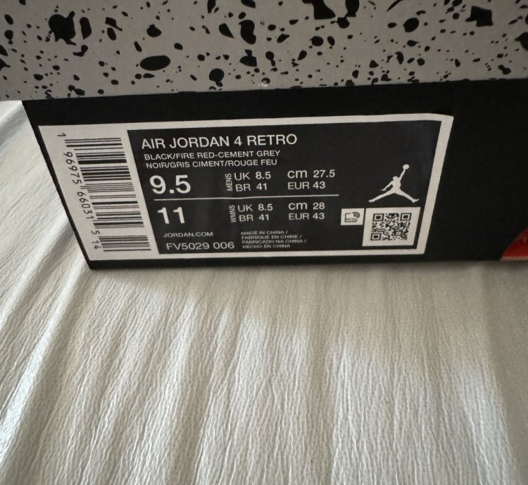 Air Jordan 4 Bred Reimagined Size 9 5