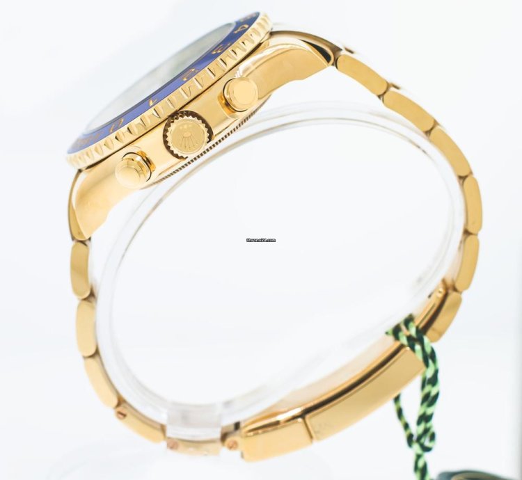 Rolex Yacht-master Ii 44mm Yellow Gold White Dial Blue Bezel 116688