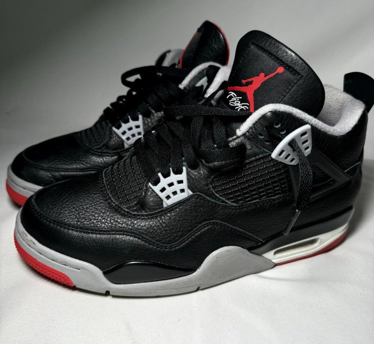 Size 9 5 - Nike Air Jordan 4 Retro Bred Reimagined Shoes