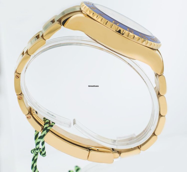 Rolex Yacht-master Ii 44mm Yellow Gold White Dial Blue Bezel 116688