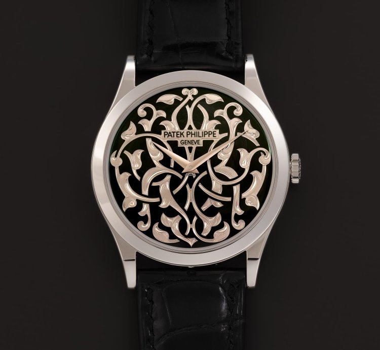 Patek Philippe Calatrava Volutes And Arabesques In Platinum