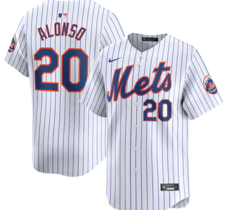 New York Mets 20 Pete Alonso Jersey Stitched White Alternate