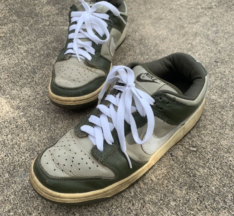 Vintage 2002 Nike Dunk Low Pro Olive Stone Sb Shoes