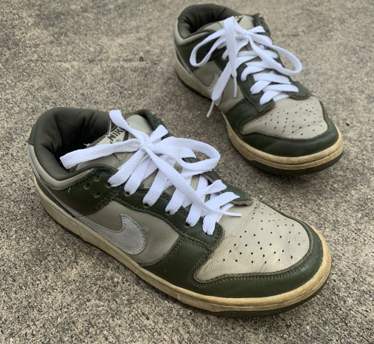 Vintage 2002 Nike Dunk Low Pro Olive Stone Sb Shoes