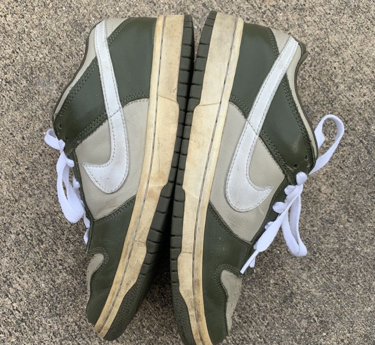 Vintage 2002 Nike Dunk Low Pro Olive Stone Sb Shoes