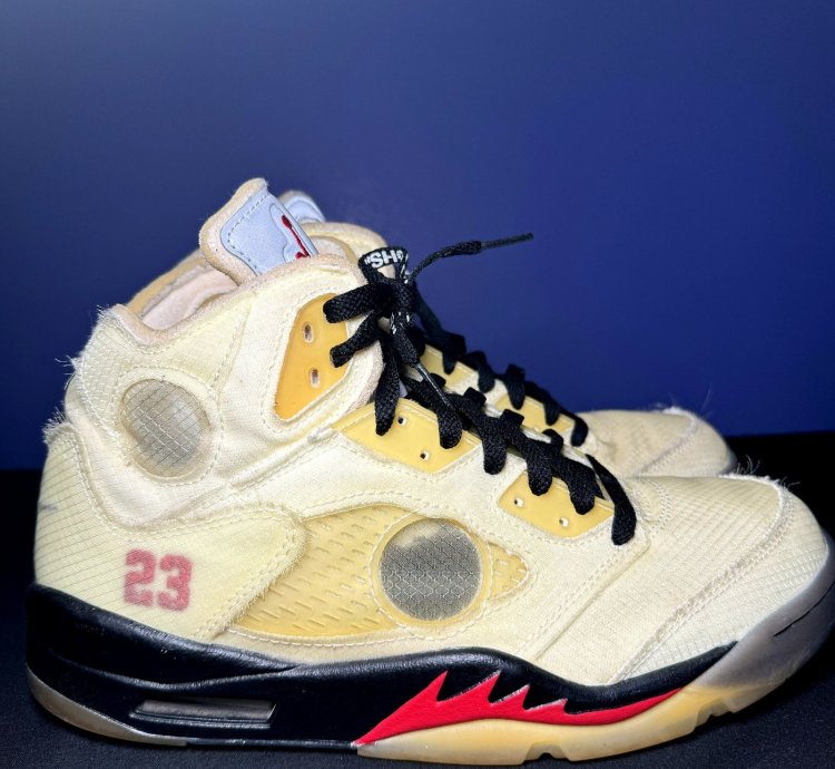 Size 9 5 - Off-white Nike Air Jordan 5 Sp Sail Men Shoes