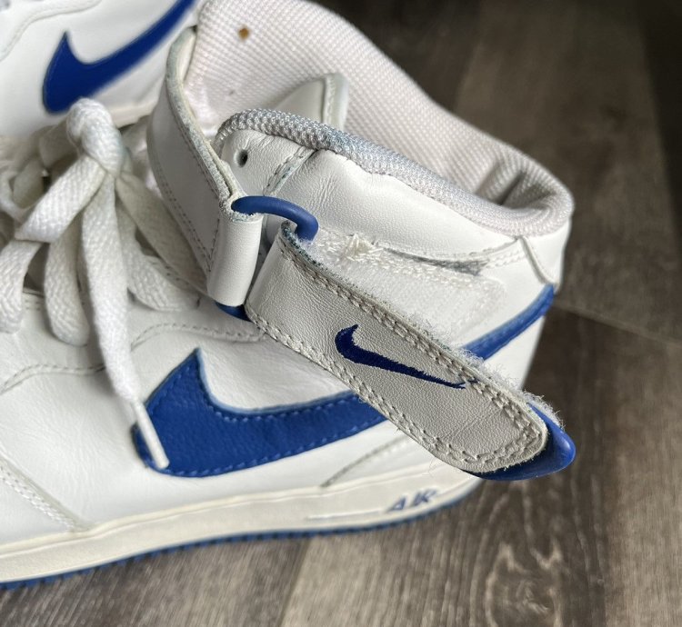 Vintage 2003 Nike Air Force 1 Mid Royal Blue Sport Shoe 11 5