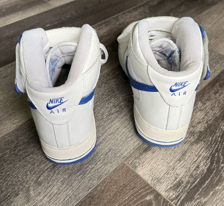 Vintage 2003 Nike Air Force 1 Mid Royal Blue Sport Shoe 11 5