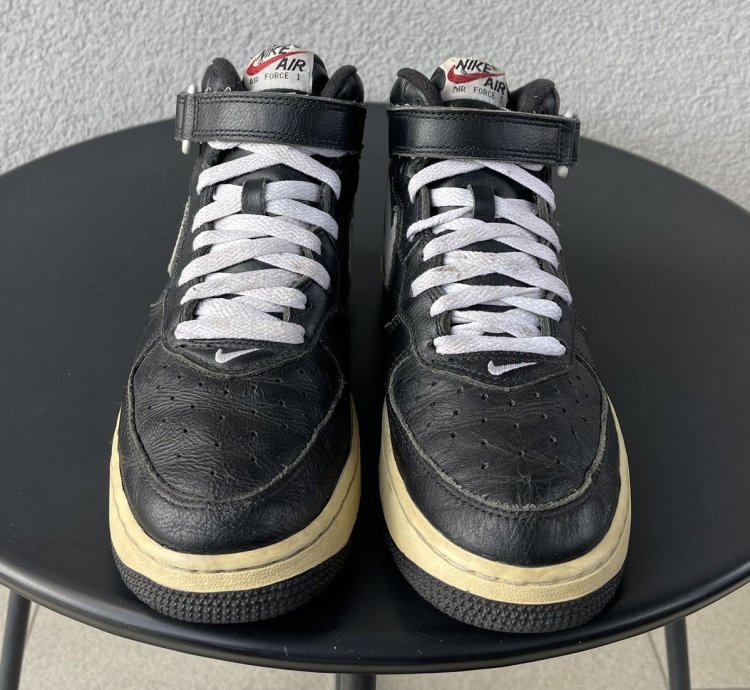 Vintage 2003 Nike Air Force 1 Nyc New York Mid Shoes Leather