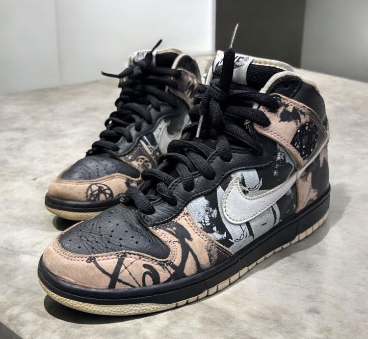 Vintage 2004 Nike Futura Unkle High Dunk Pro Sb Size 7 5us
