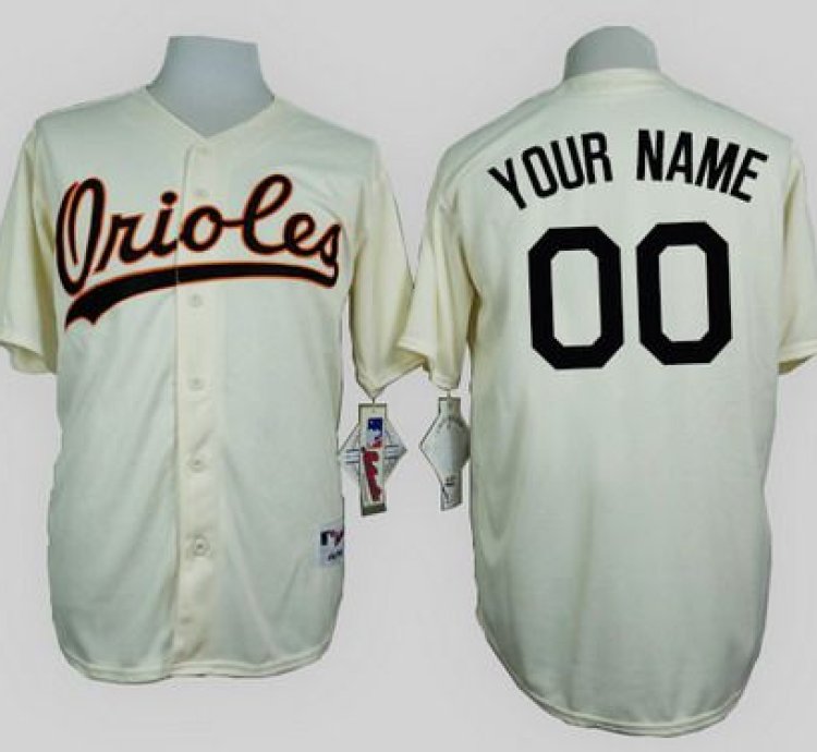 Baltimore Orioles Customized 1954 Turn Back The Clock Cream Jersey