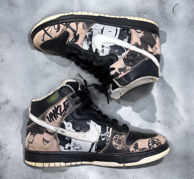 Vintage 2004 Nike Futura Unkle High Dunk Pro Sb Size 7 5us
