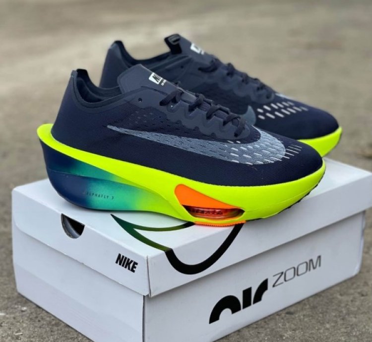 Nike Air Zoom Alphafly Next 3 Navy Volt Running Shoes