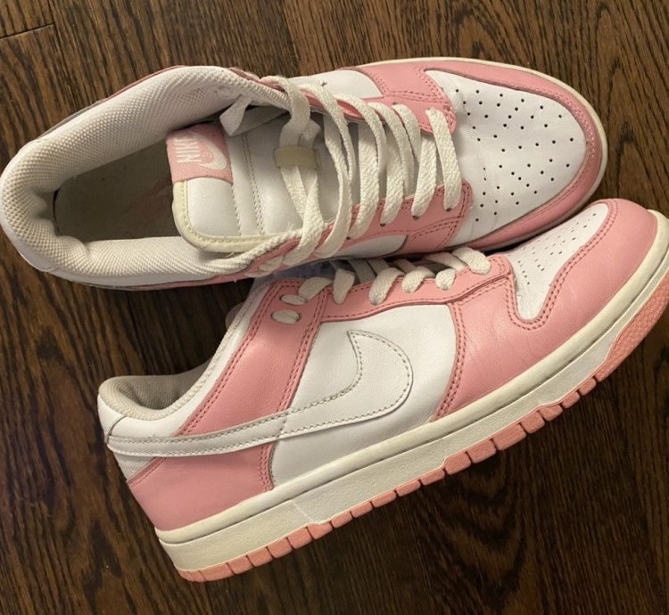 Vintage 2005 Nike Dunk Low Real Pink White-pink