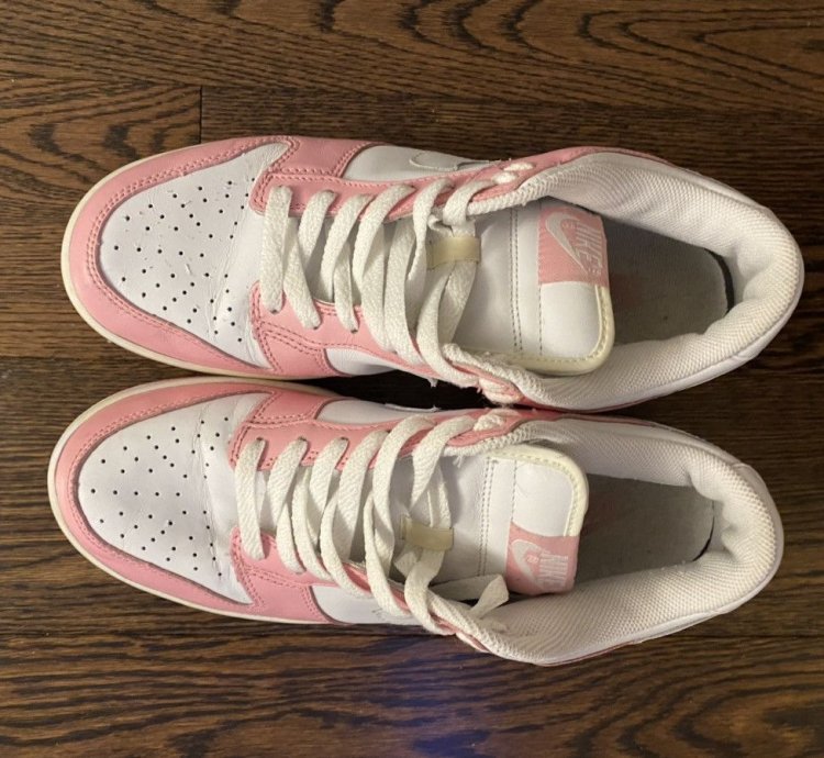 Vintage 2005 Nike Dunk Low Real Pink White-pink