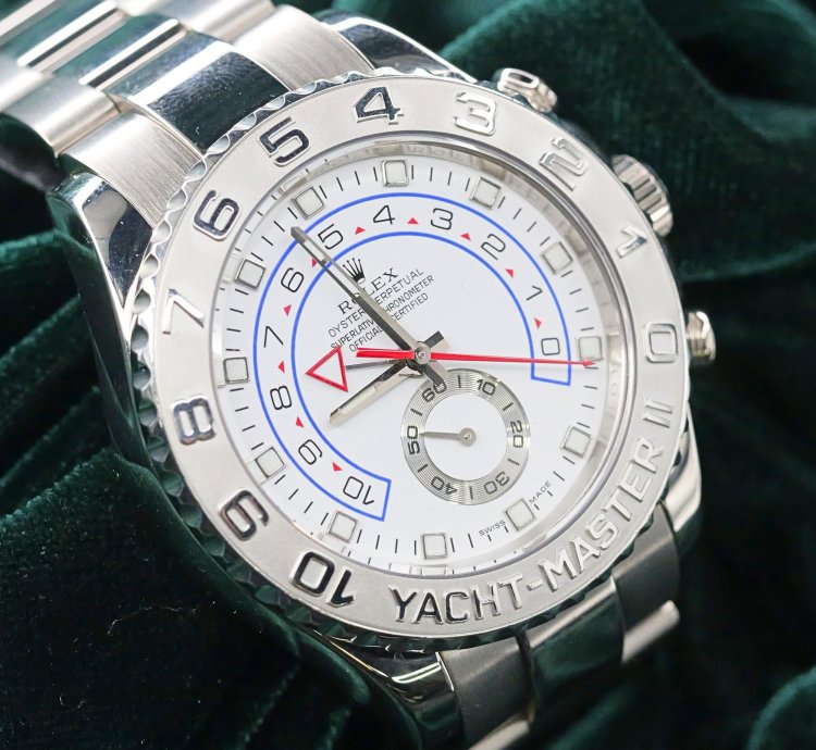 Rolex Yacht-master Ii Mint Complete Set Yacht-master Ii Regatta Timer White Dial Platinum White Gold 116689