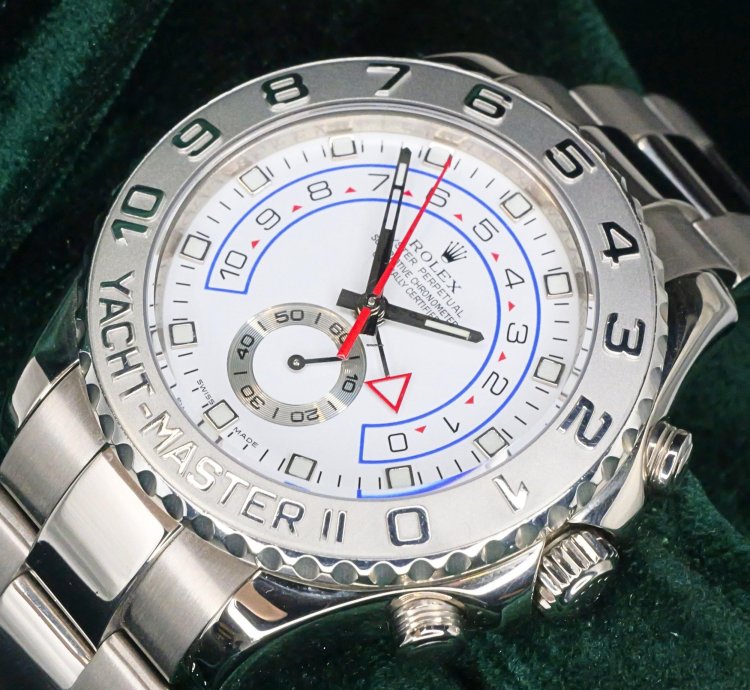 Rolex Yacht-master Ii Mint Complete Set Yacht-master Ii Regatta Timer White Dial Platinum White Gold 116689