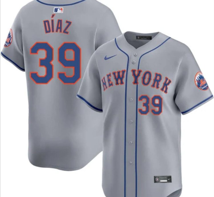 New York Mets 39 Edwin Diaz Jersey Stitched Grey