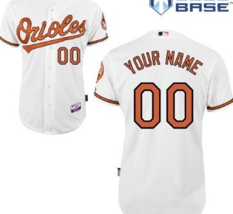 Baltimore Orioles Customized White Jersey