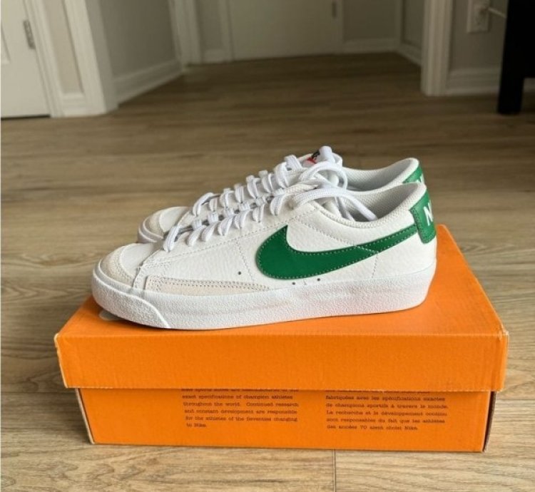 Nike Blazer Low 77 Vintage White Pine Green Sneakers