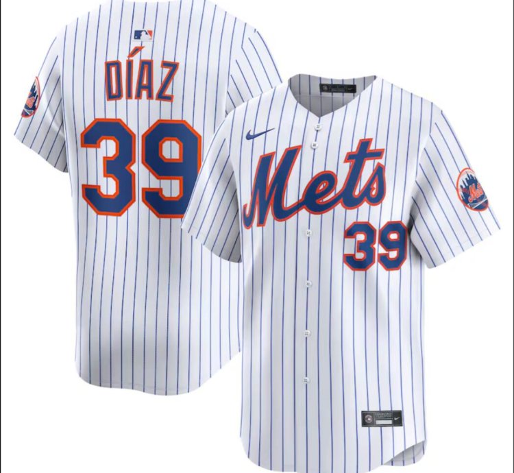 New York Mets 39 Edwin Diaz Jersey Stitched White Alternate
