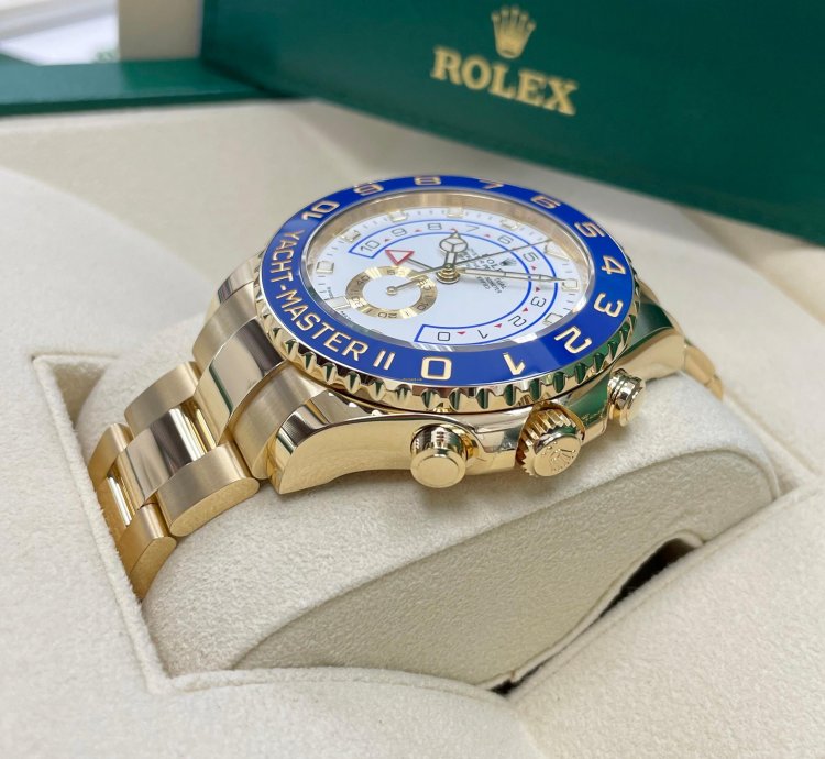 Rolex Yacht-master Ii New 116688 Yacht-master Ii Yellow Gold 44mm White Dial Ceramic Bezel