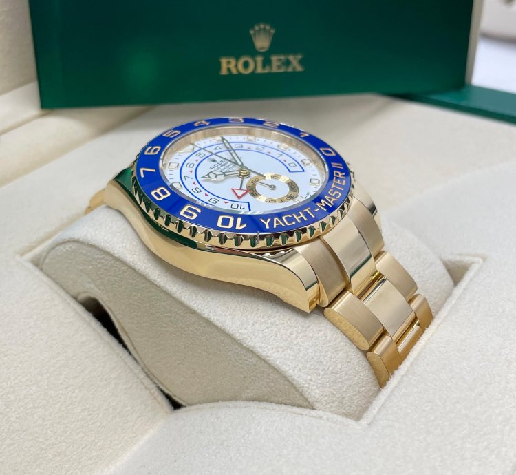 Rolex Yacht-master Ii New 116688 Yacht-master Ii Yellow Gold 44mm White Dial Ceramic Bezel