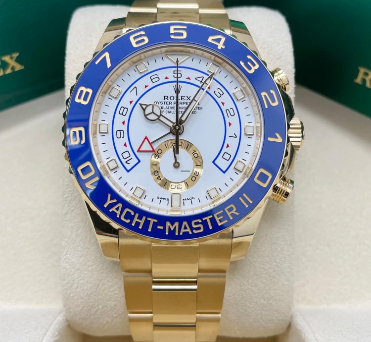 Rolex Yacht-master Ii New 116688 Yacht-master Ii Yellow Gold 44mm White Dial Ceramic Bezel