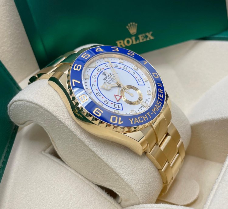 Rolex Yacht-master Ii New 116688 Yacht-master Ii Yellow Gold 44mm White Dial Ceramic Bezel