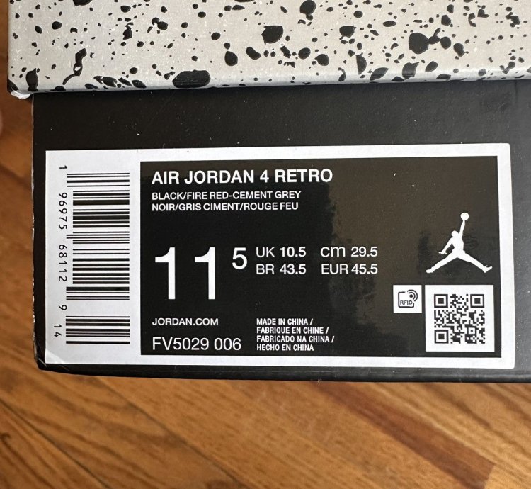 Air Jordan 4 Retro Bred Reimagined Size 11 5
