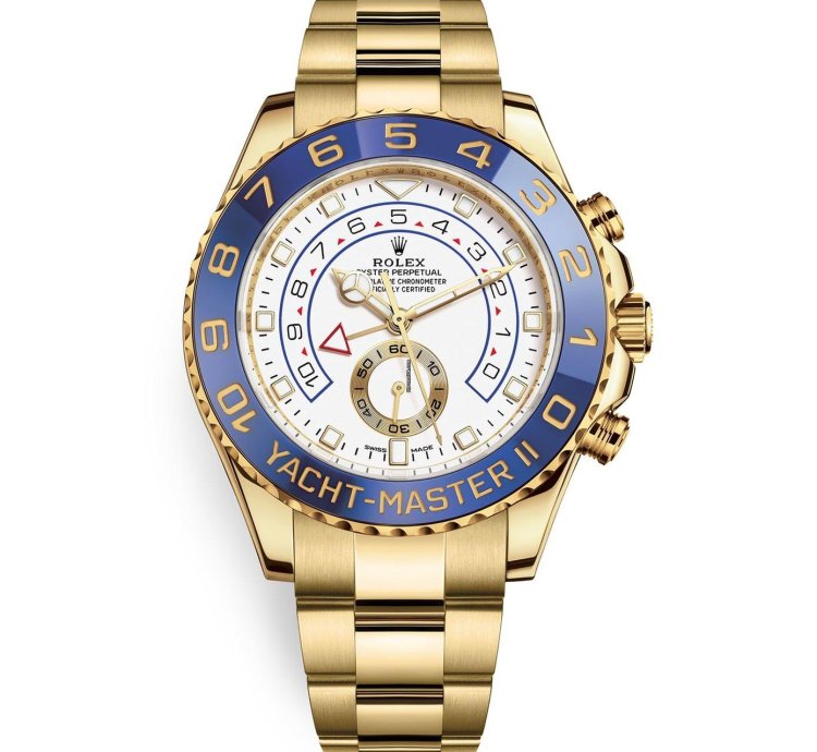 Rolex Yacht-master Ii New 2023 Blue Ceramic Bezel Regatta Timer 44mm 18k Yellow Gold