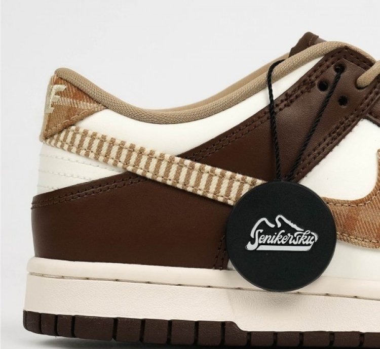 Nike Dunk Low Brown Plaid Sneakers