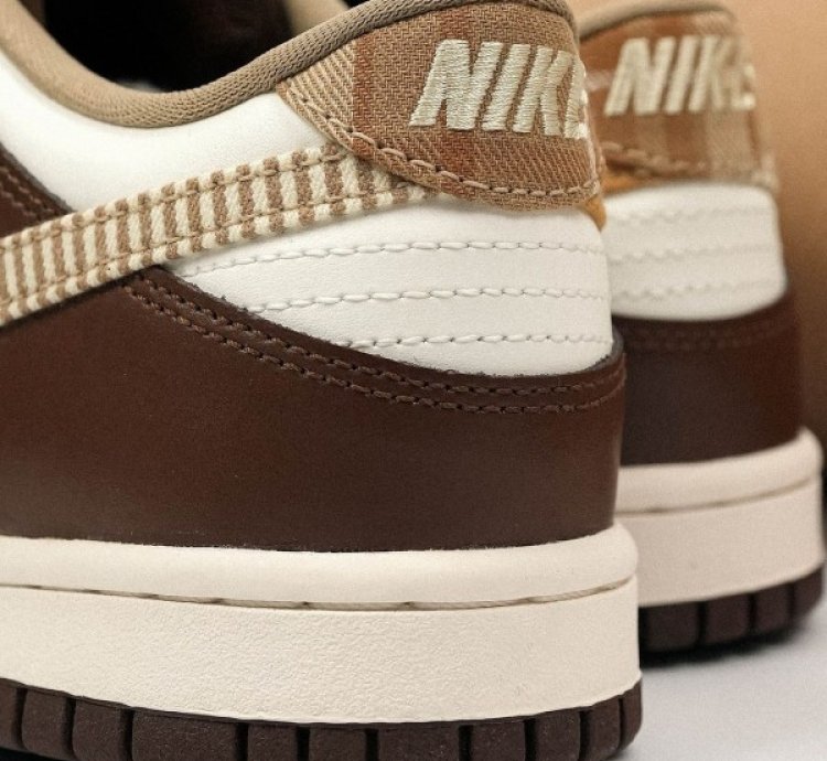Nike Dunk Low Brown Plaid Sneakers
