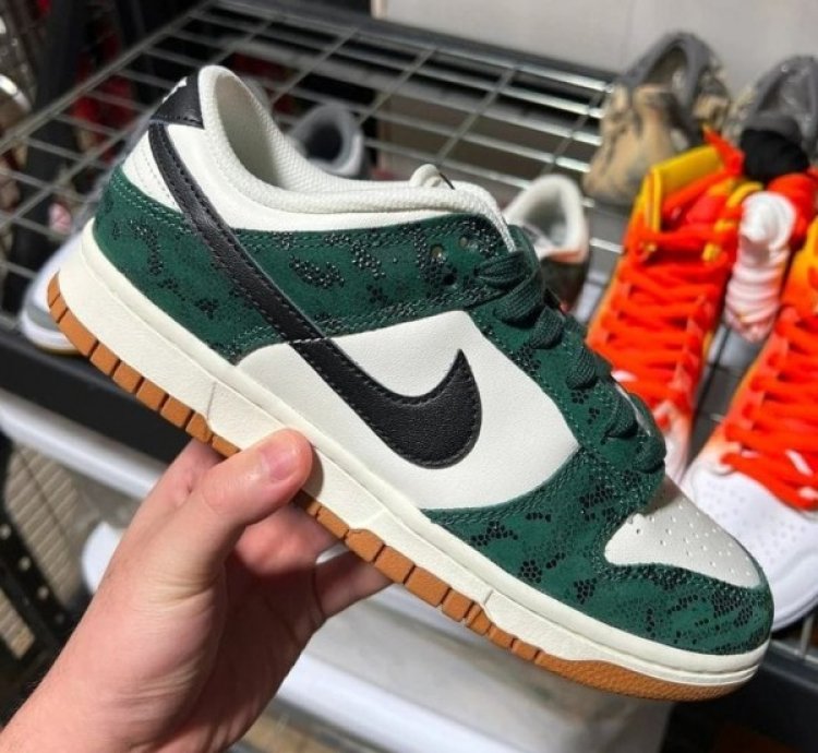 Nike Dunk Low Green Snake Skin Sneakers