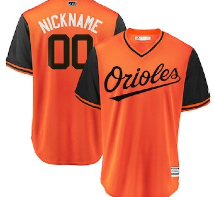Baltimore Orioles Majestic Orange 2018 Players Weekend Cool Base Custom Jersey