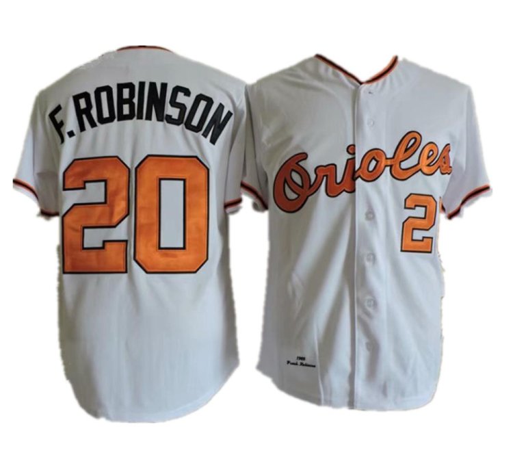 Baltimore Orioles Frank Robinson White 1969 Throwback Jersey