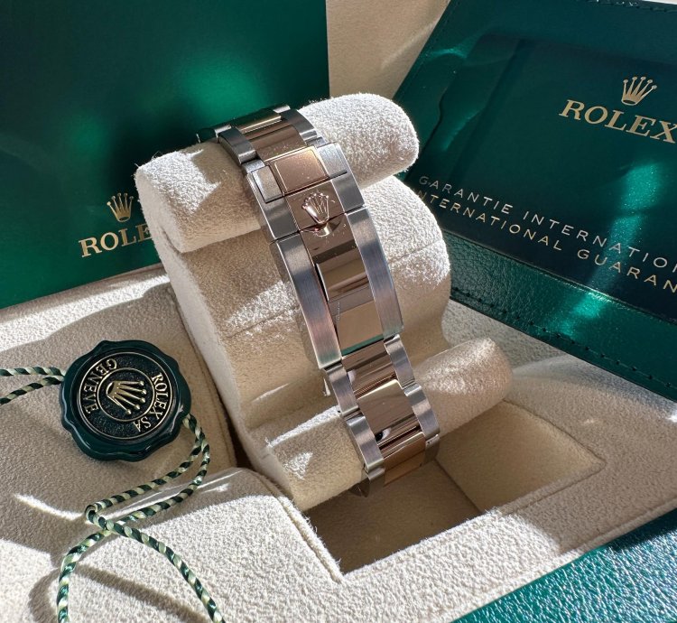 Rolex Yacht-master Ii New 2023 Two Tone Rose Gold Blue Ceramic Bezel 44mm Oyster Bracelet