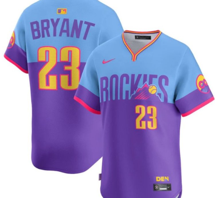 Kris Bryant Jersey 23 Colorado Rockies 2025 City Connect Stitched Premier Elite