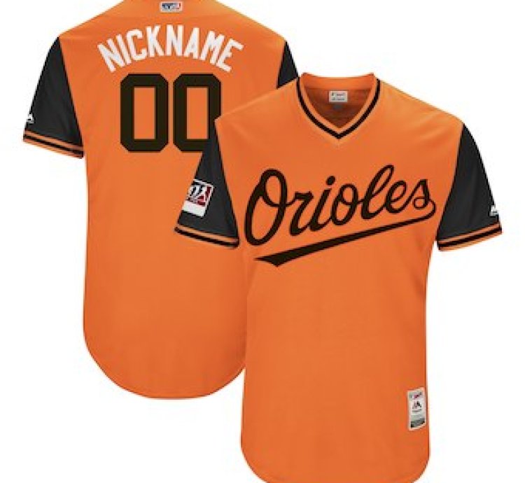 Baltimore Orioles Majestic Orange 2018 Players Weekend Flex Base Custom Jersey