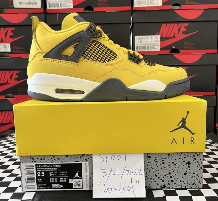Air Jordan 4 Retro Lightning 2021 Travis Scott Size 9 5
