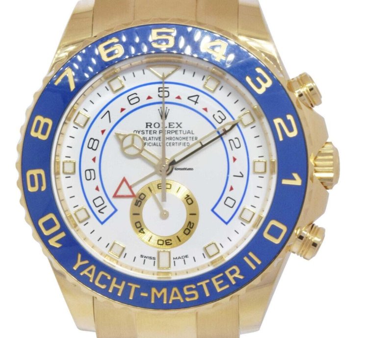 Rolex Yacht-master Ii New Yacht-master Ii 18k Yellow Gold Blue Ceramic Bezel 23 116688