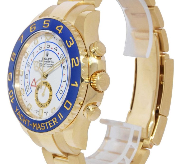 Rolex Yacht-master Ii New Yacht-master Ii 18k Yellow Gold Blue Ceramic Bezel 23 116688