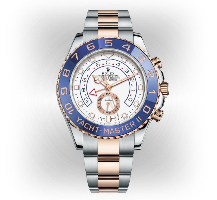 Rolex Yacht-master Ii New Yacht-master Ii 44mm 116681 Two Tone Rose Gold Stainless Steel