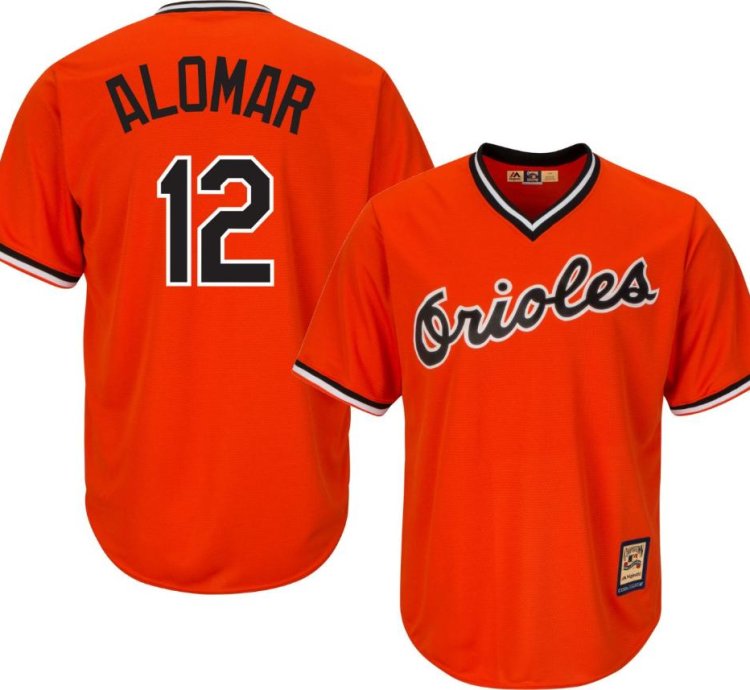 Baltimore Orioles Roberto Alomar Orange Throwback Pullover Jersey