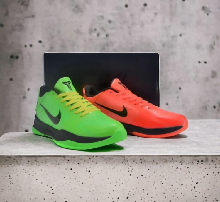 Nike Kobe 6 Grinch Red Green Basketball Sneakers