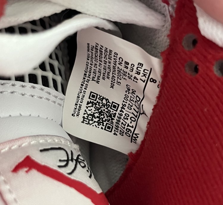 Air Jordan 4 Retro Og Fire Red 2020