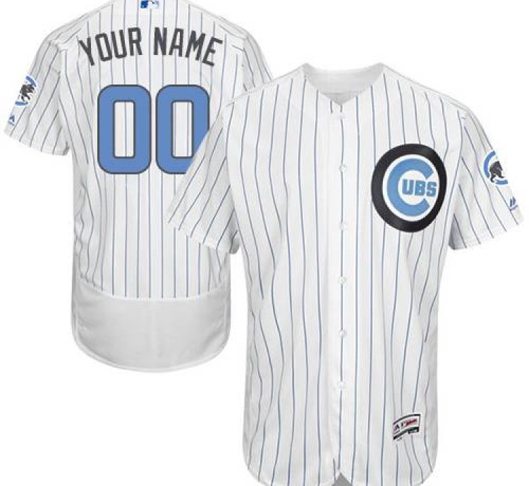 Chicago Cubs 2016 Fathers Day Fashion White Customized Flexbase Majestic Mlb Collection Jersey