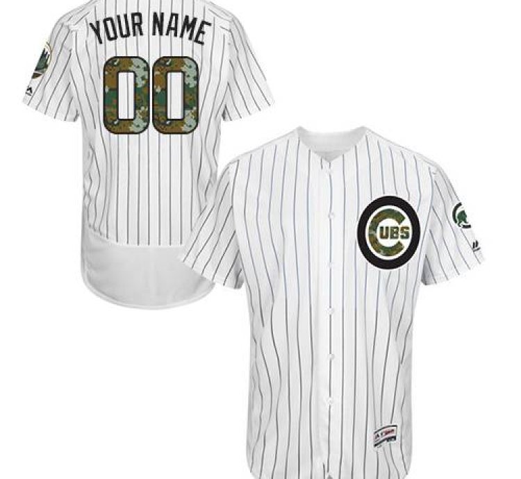 Chicago Cubs 2016 Memorial Day Fashion White Customized Flexbase Majestic Mlb Collection Jersey