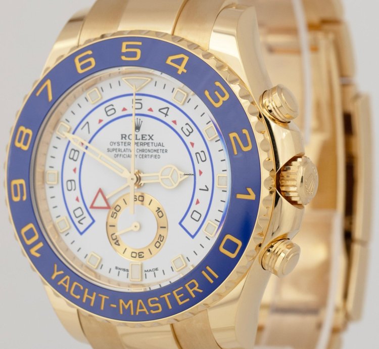 Rolex Yacht-master Ii Papers Rolex Yacht-master Ii New Merc Hands 18k Yellow Gold 44mm 116688 Box