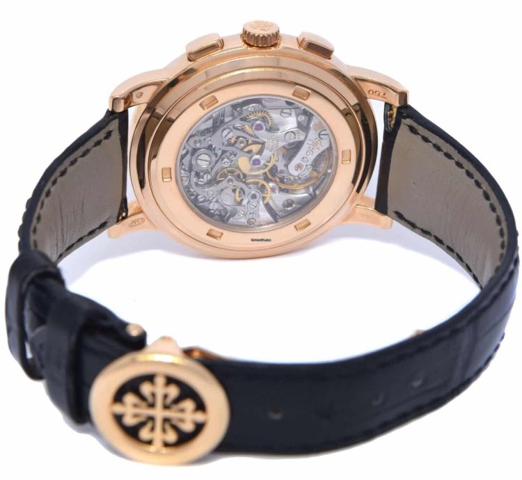 Patek Philippe Chronograph 5070 18k Rose Gold Chronograph Mens Watch Box Papers 05 5070r